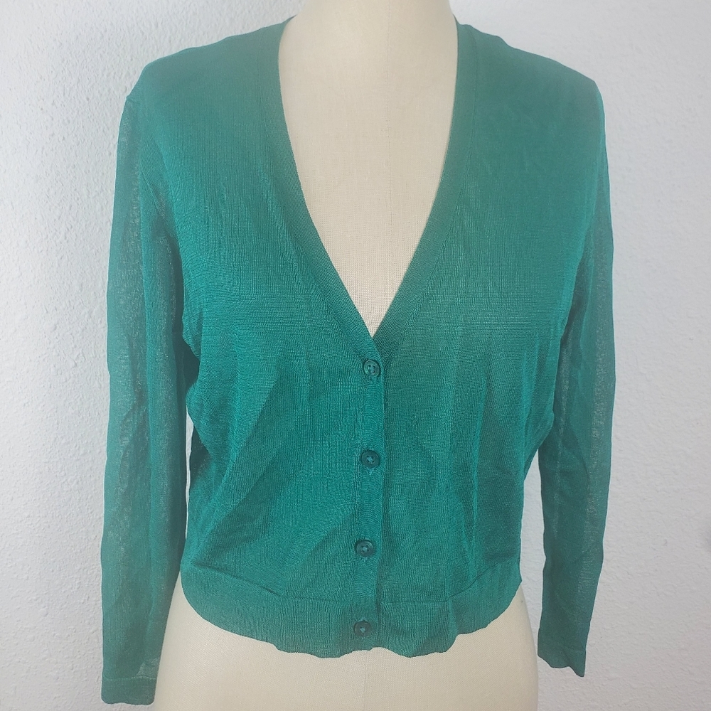 Lauren by Ralph Lauren women’s green cardigan size large
